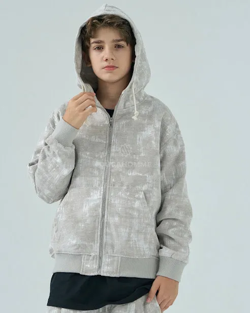 Sottosopra Duca Homme AN606070G felpa zip nera 12 anni velluto