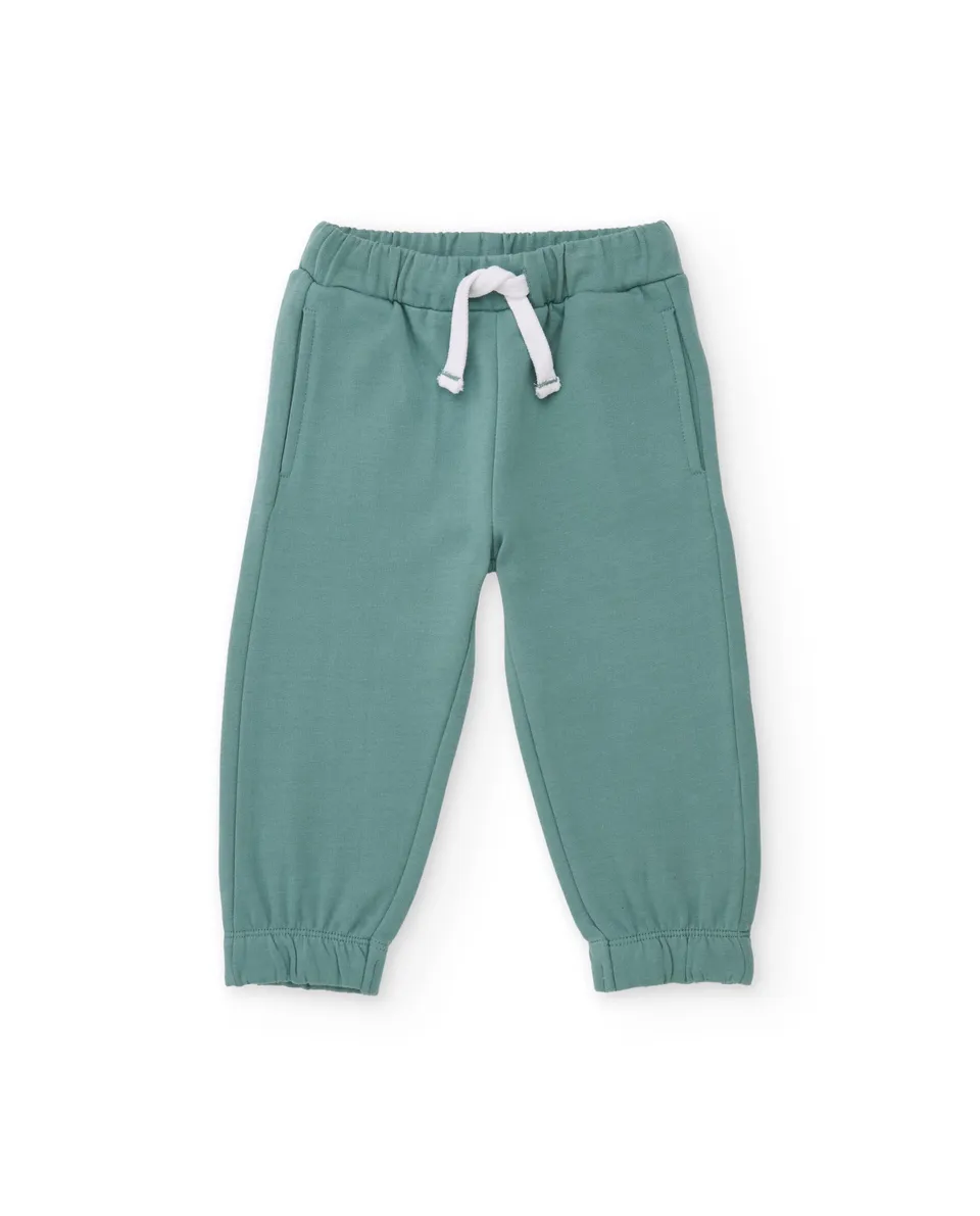 TucTuc Pantaloni felpa verde acqua bambino