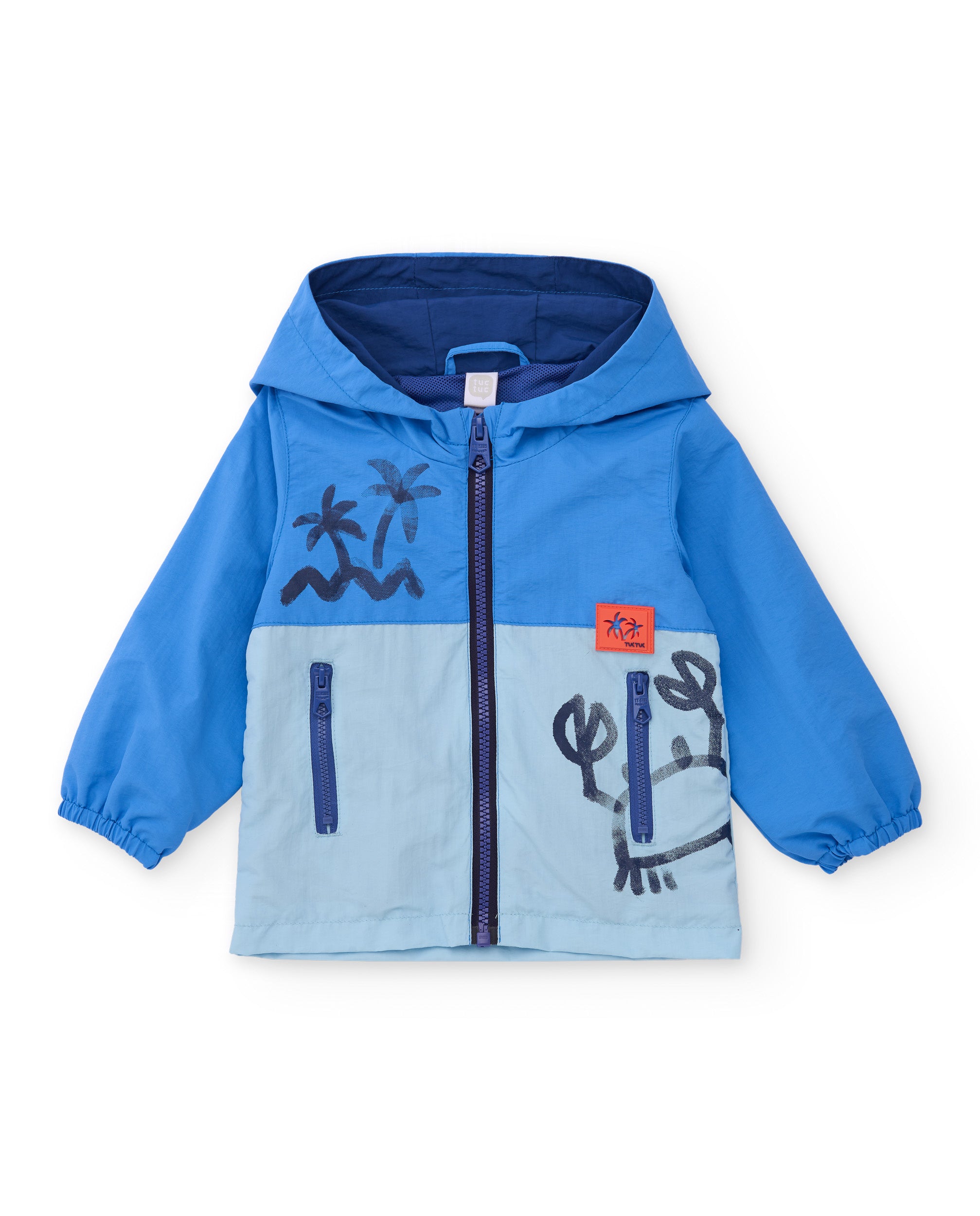 TucTuc Giacche Giacca Bambino Blu con Zip e Cappuccio