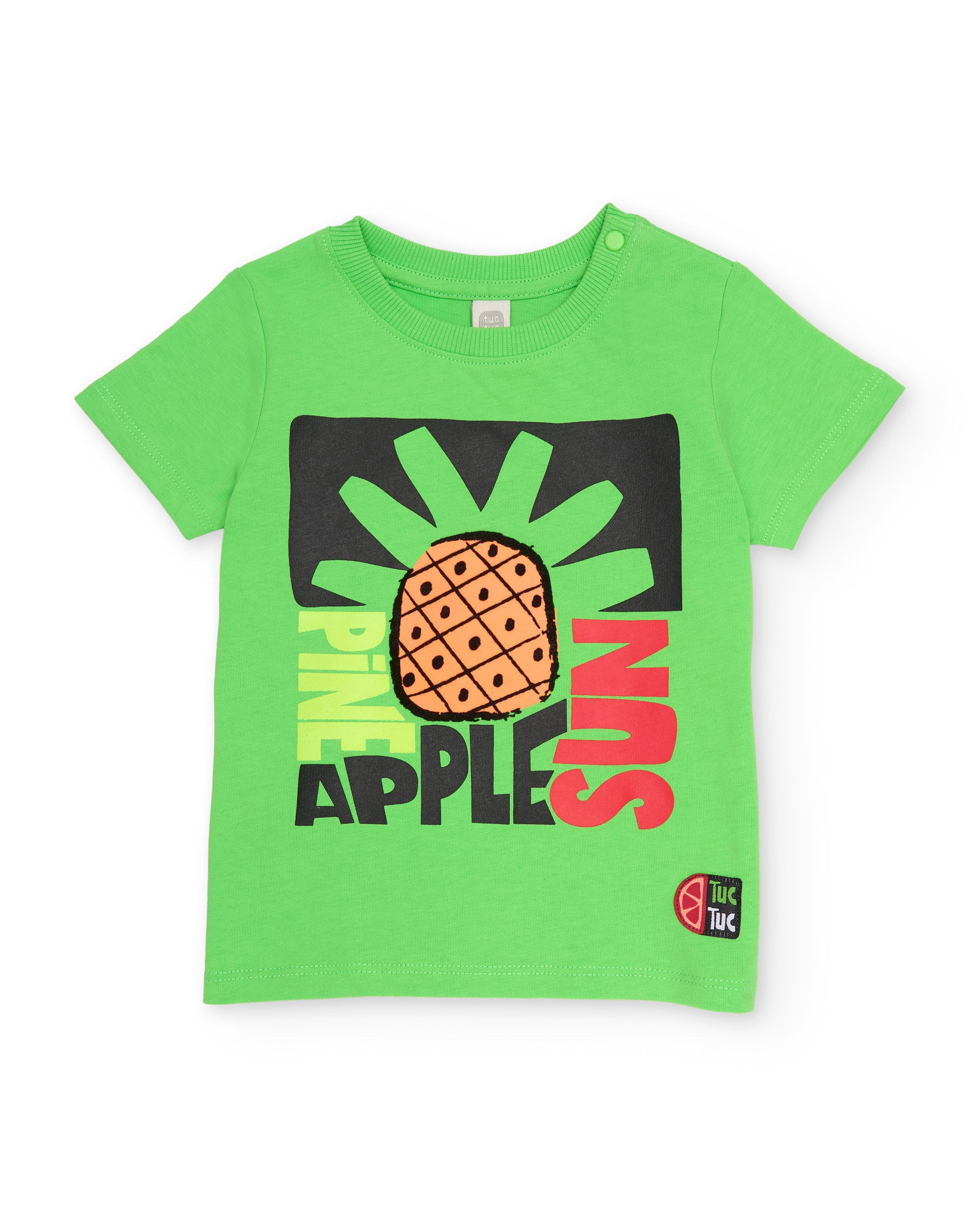 TucTuc Magliette T-shirt bimbo verde ananas jersey