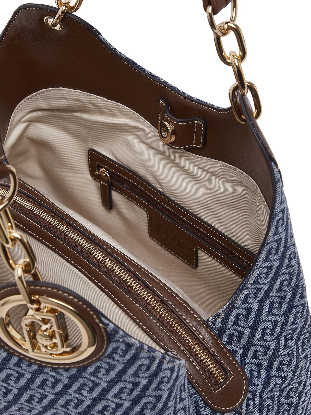 Liu Jo Borse Satchel Media Borsa Effetto Denim 00770