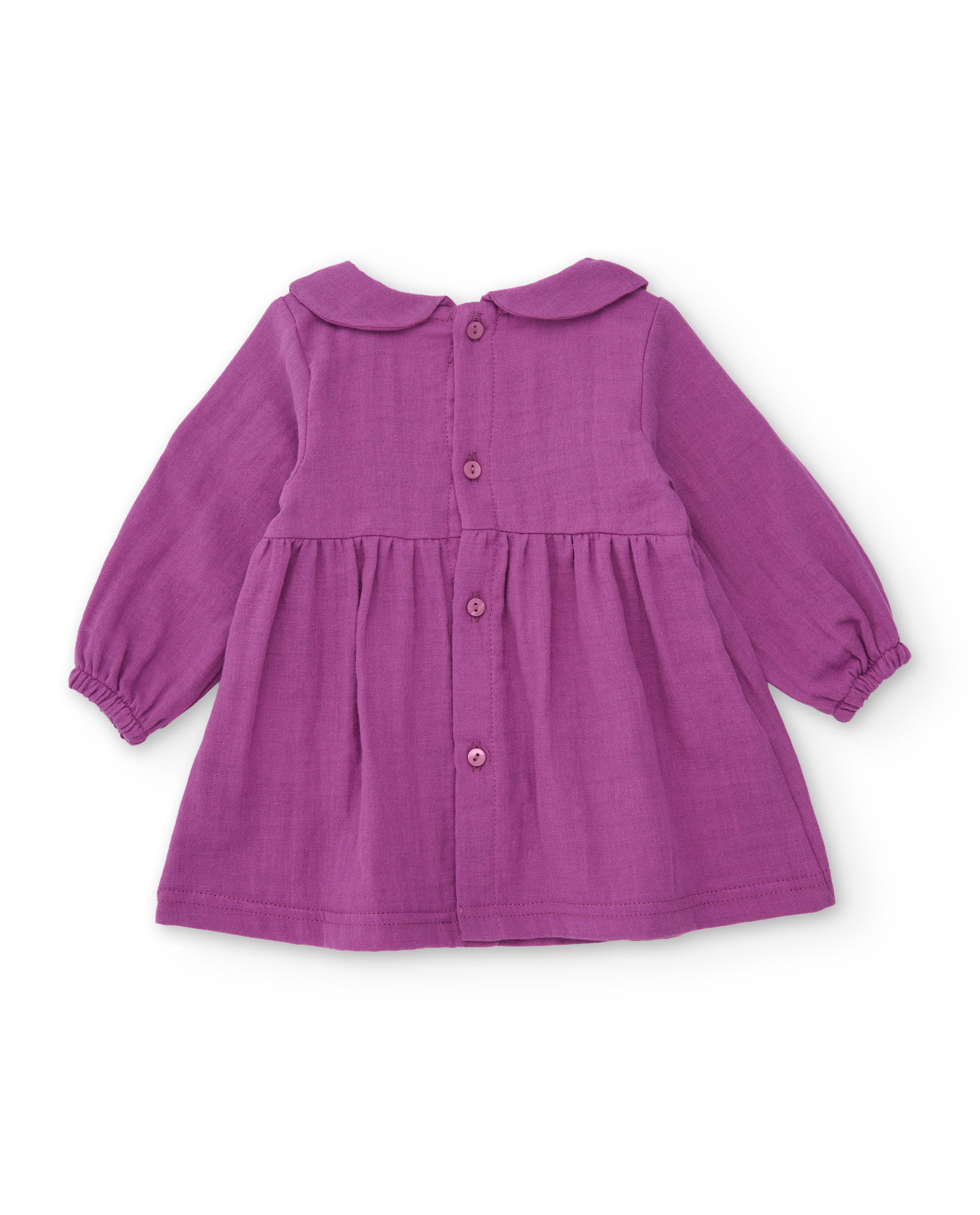 TucTuc Vestiti vestito tela neonata viola volpe maniche lunghe