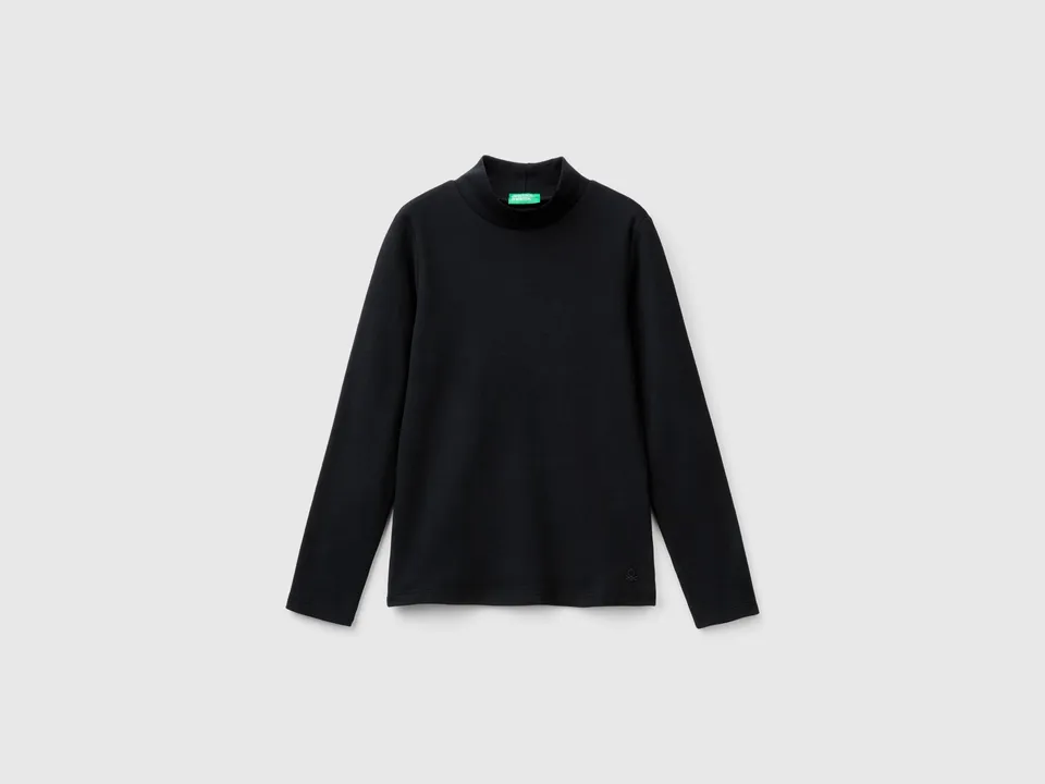 United Colors of Benetton T-Shirt Collo Alto Cotone Bio L