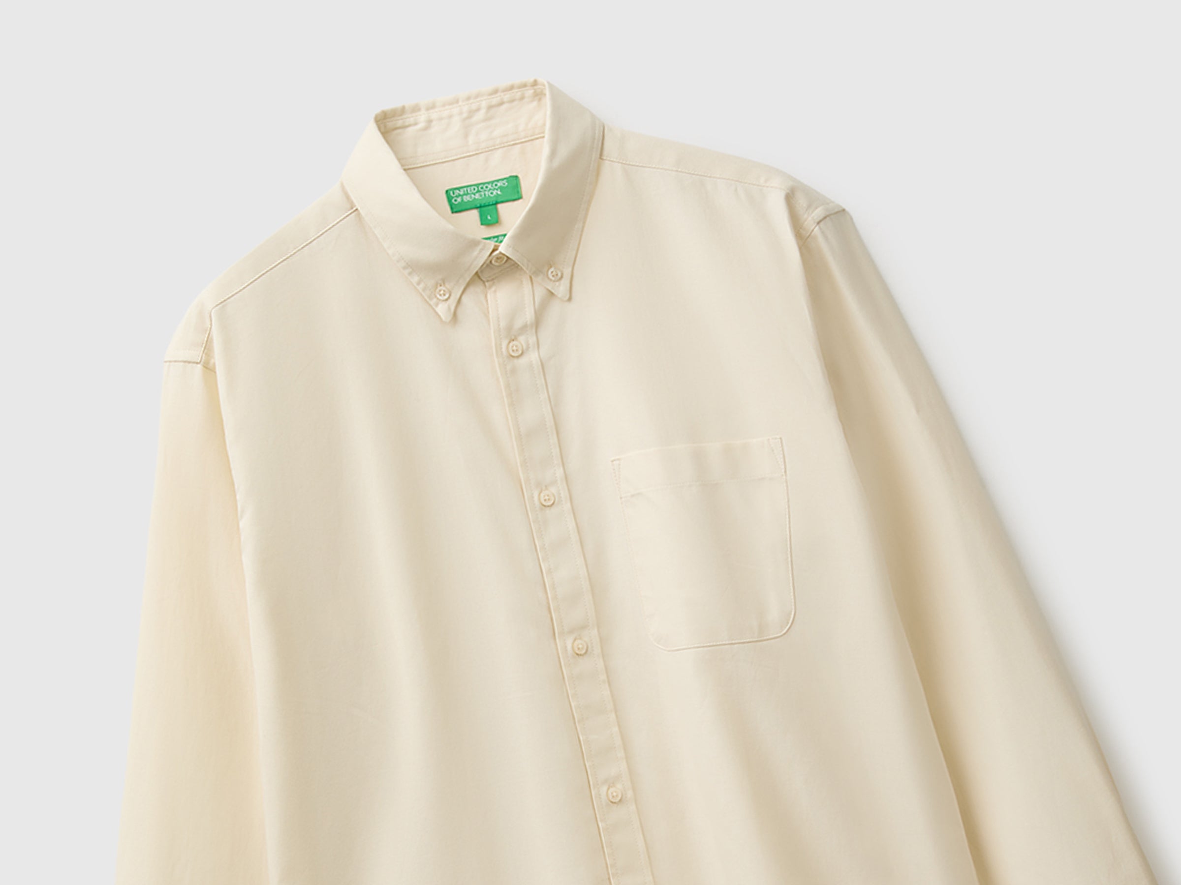 United Colors of Benetton camicia flanella cotone bio manica lunga