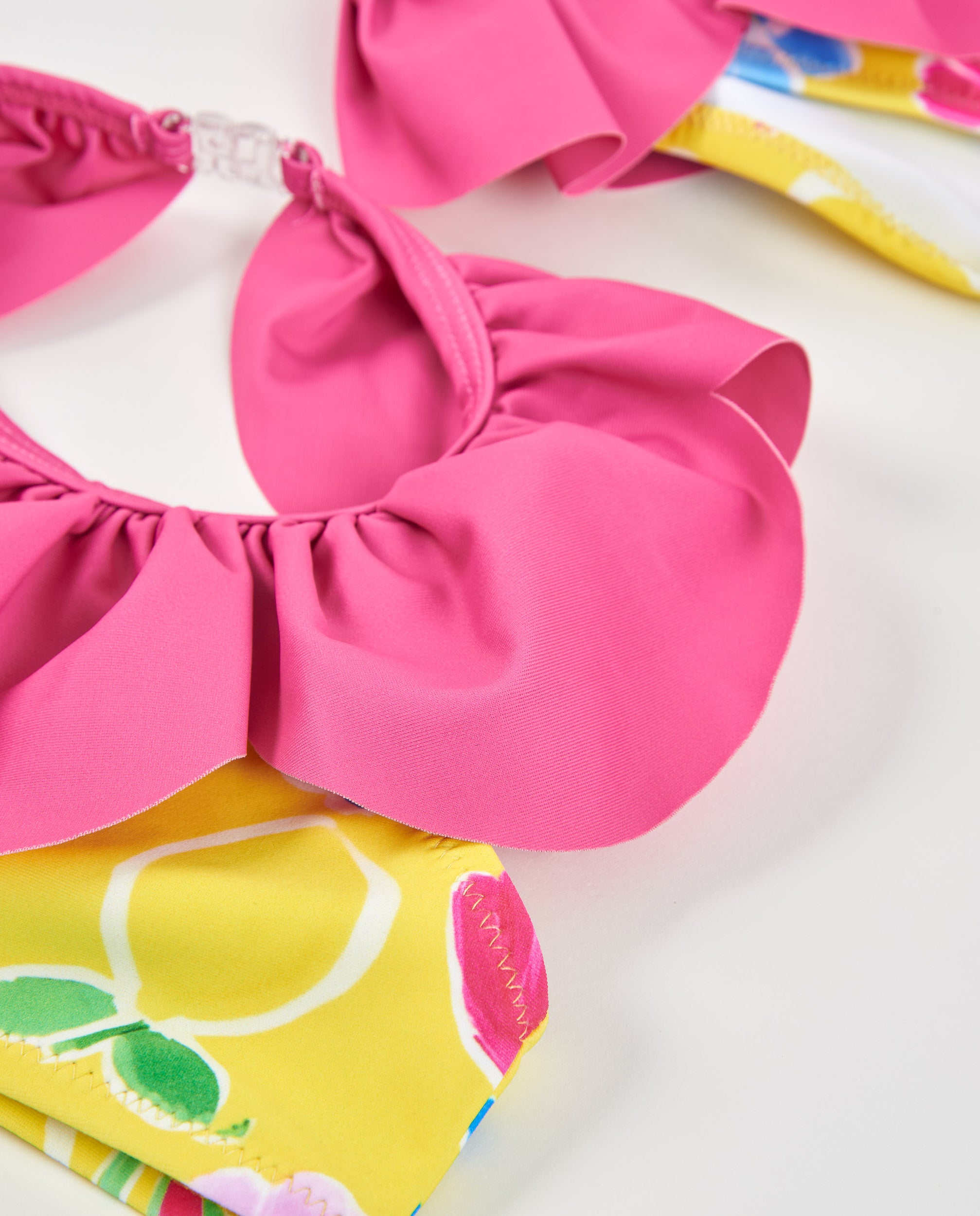 TucTuc Costumi Da Bagno bikini bambina giallo volant fiori