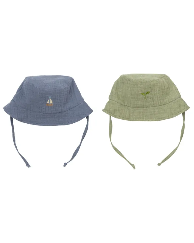 Woolly Organic Bucket Hat cappello neonato mussola barca
