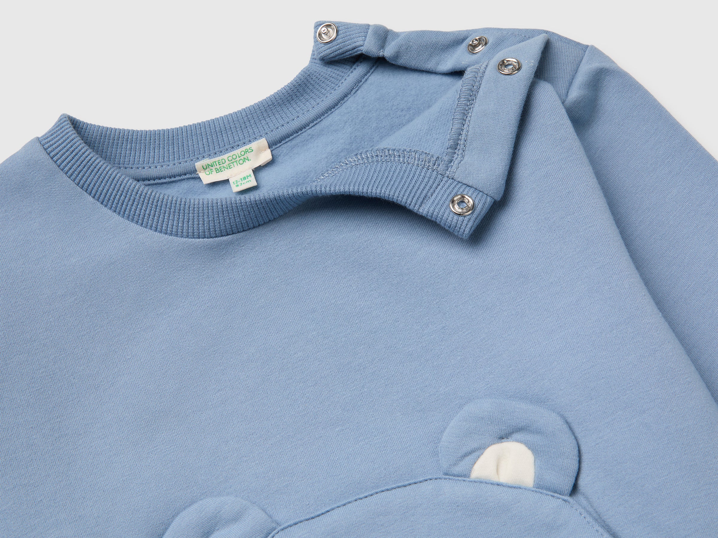 Benetton Animal pocket felpa neonato cotone bio animali