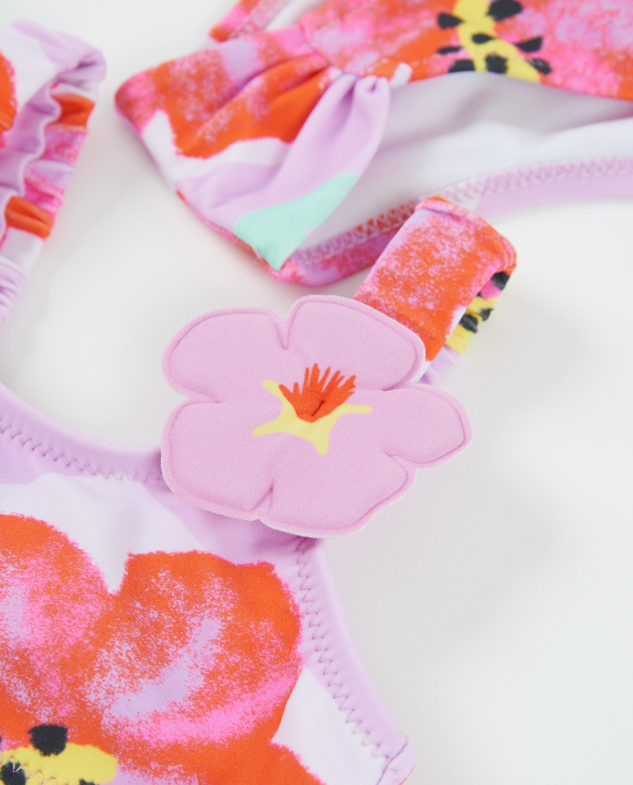 TucTuc Bikini Bambina Rosa Fiore Maglia Stampa Floreale