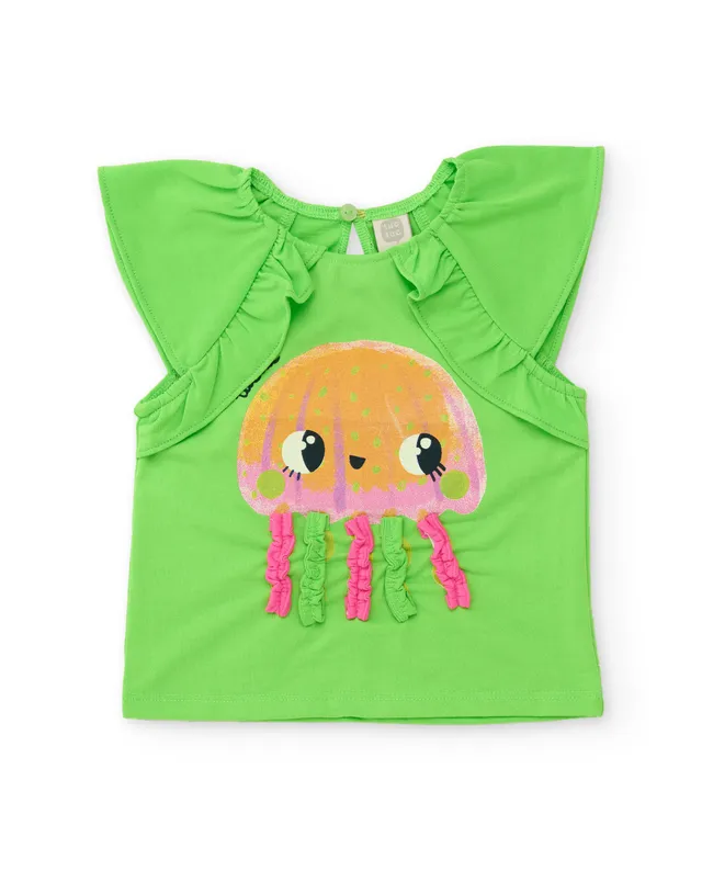 TucTuc Magliette t-shirt bambina verde medusa cotone