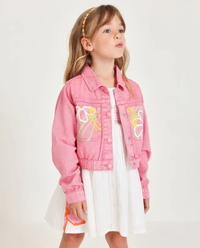 TucTuc Giacche Denim Morbido Rosa Bambina