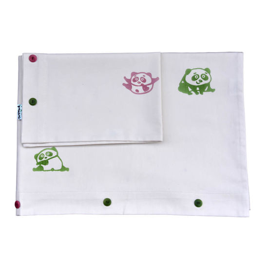 Pamboo Bedlinen lenzuola 160x200 raso cotone bio orso