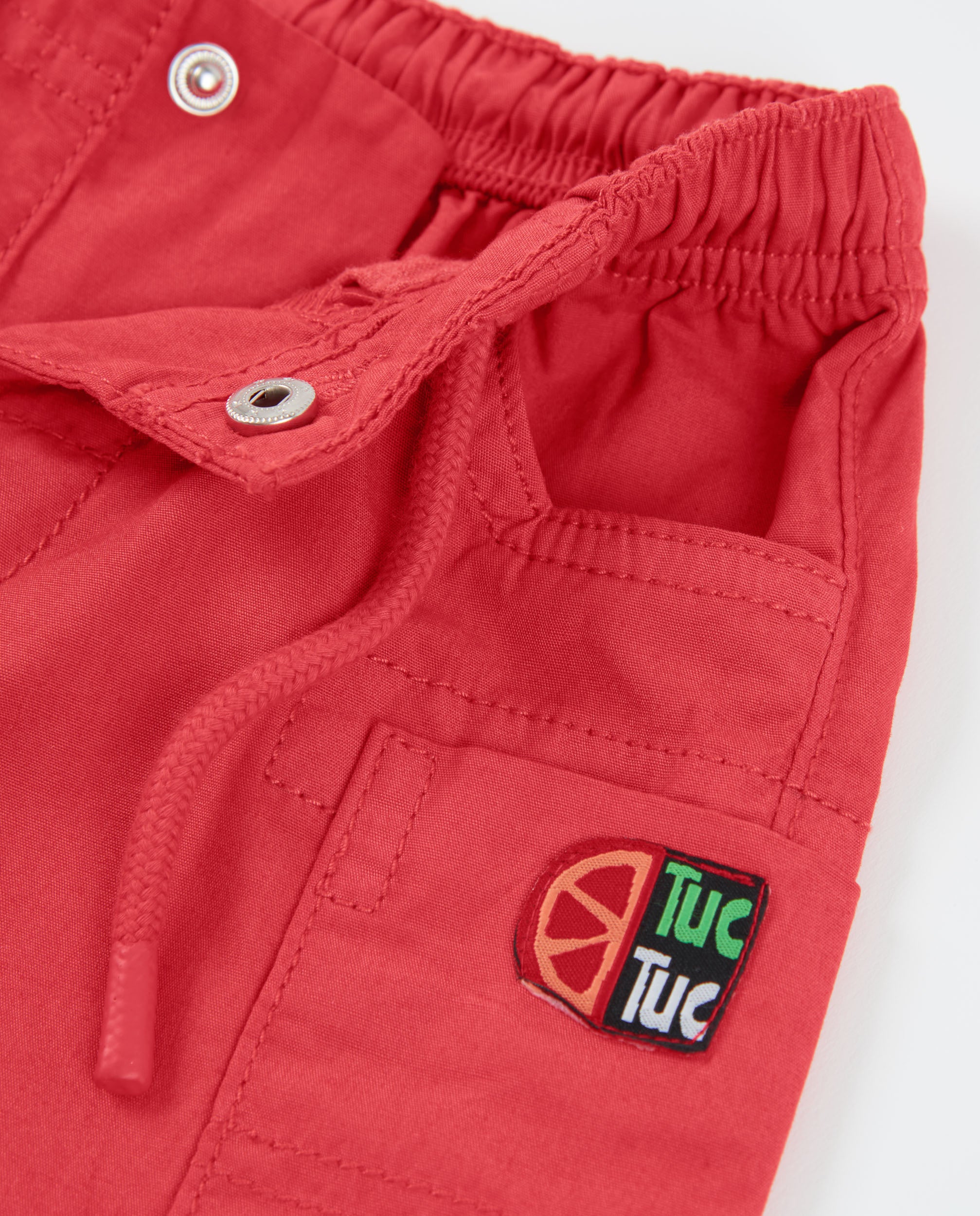 TucTuc Bermuda pantaloncini bimbo Rosso cargo tasche cotone