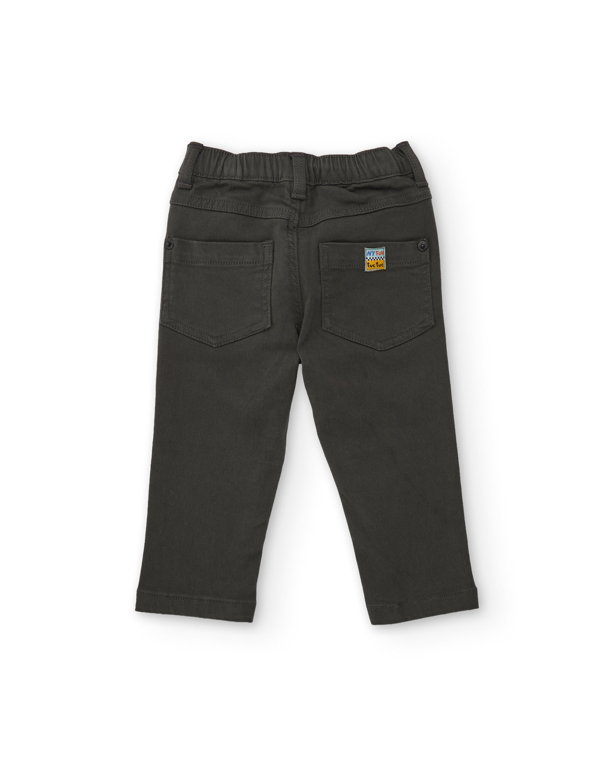 TucTuc Pantaloni bambino verde oliva tasche taglio comodo