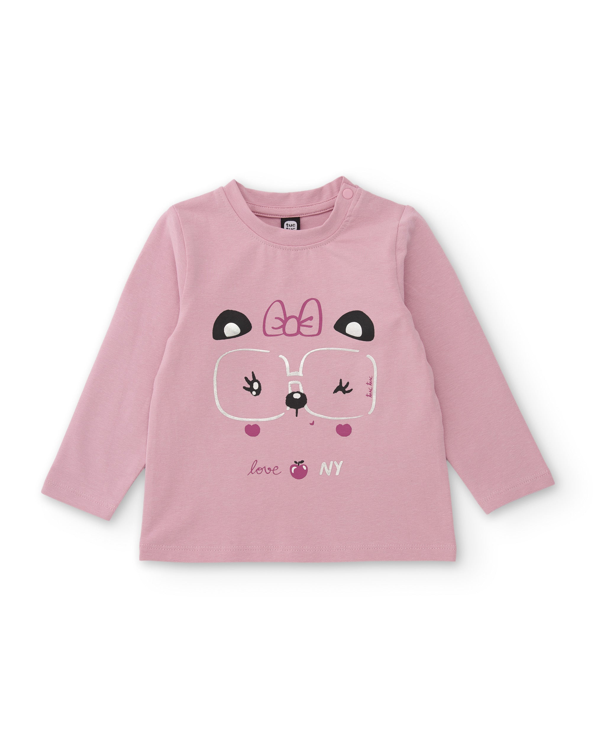 TucTuc Magliette maglia bambina panda rosa maniche lunghe
