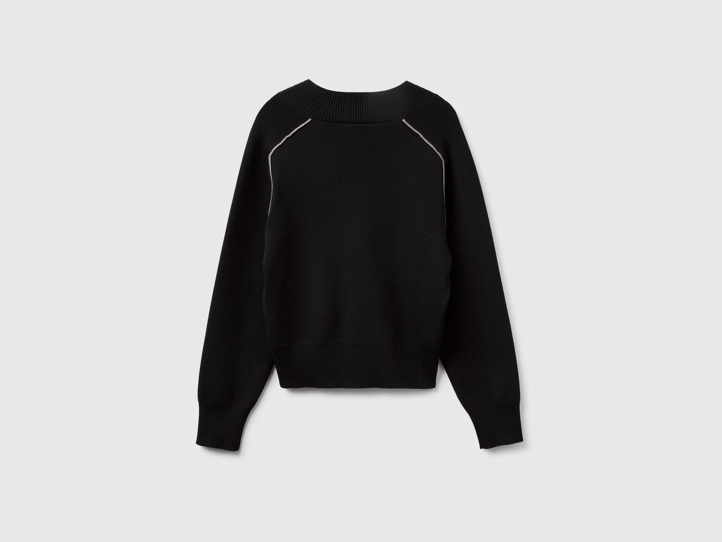 Benetton Sweaters maglione scollo V M viscosa ecovero