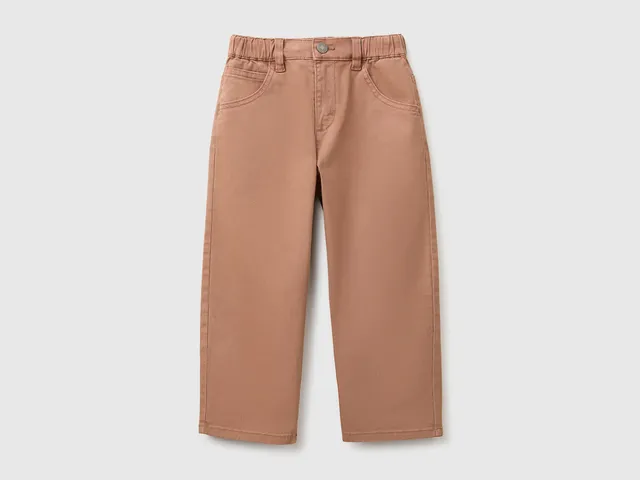 United Colors of Benetton Pantaloni Bambino Cotone Elasticizzato