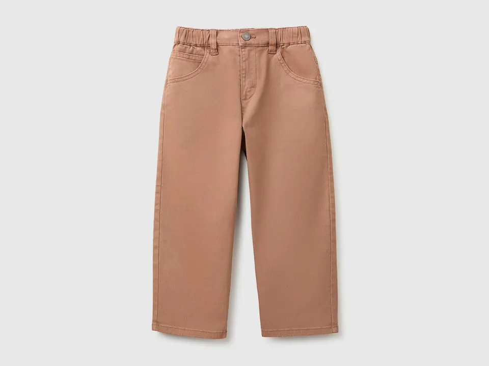 United Colors of Benetton Pantaloni Bambino Cotone Elasticizzato