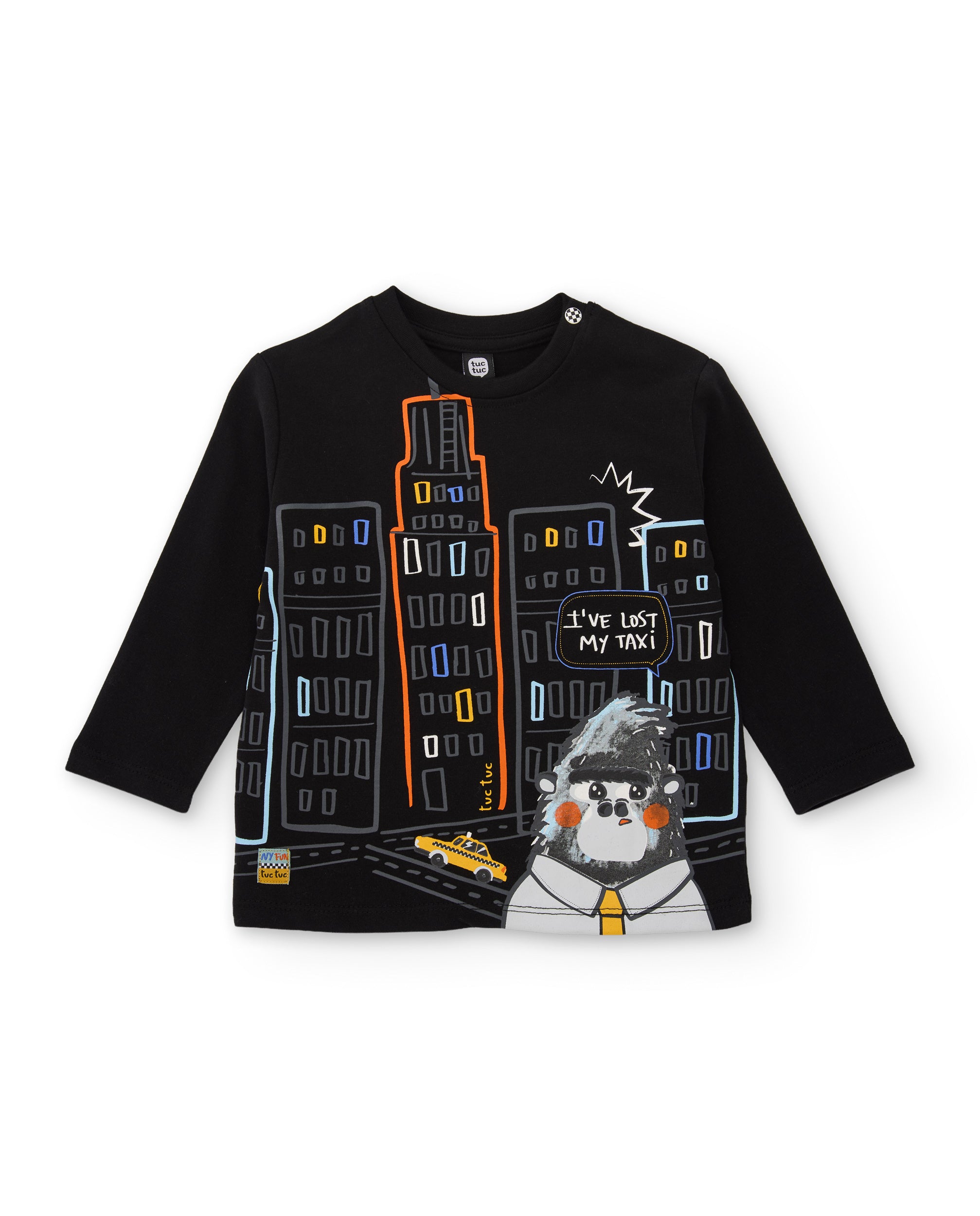 TucTuc Magliette t-shirt bambino nera maniche lunghe