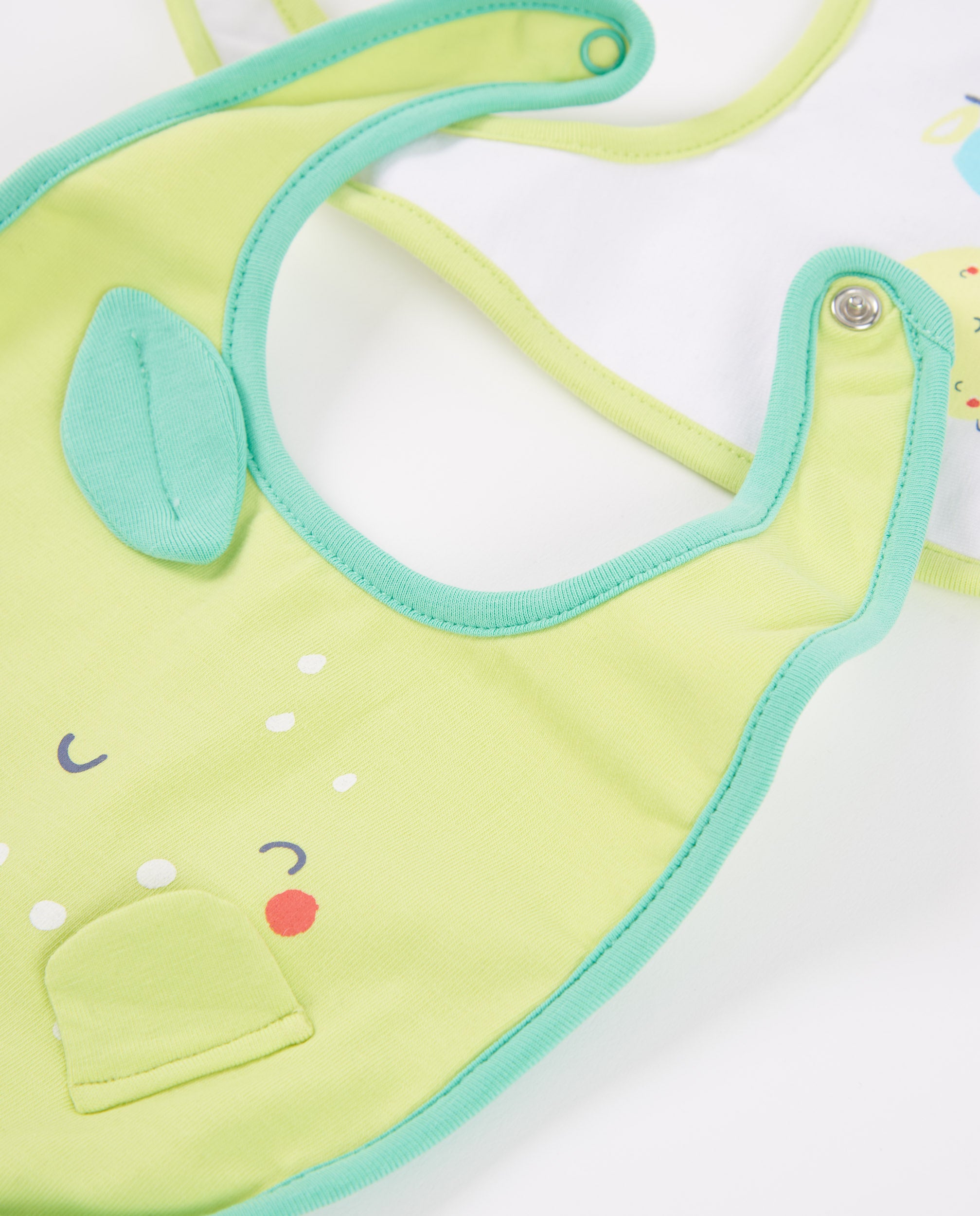 TucTuc Accessori bavaglini frutta bavaglino verde 2 pezzi neonato