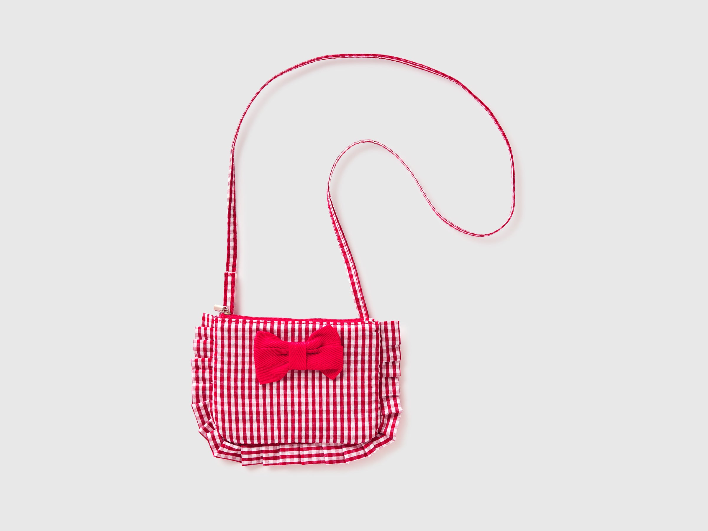 United Colors of Benetton Borsa Tracolla Vichy Cotone OS Fiocco