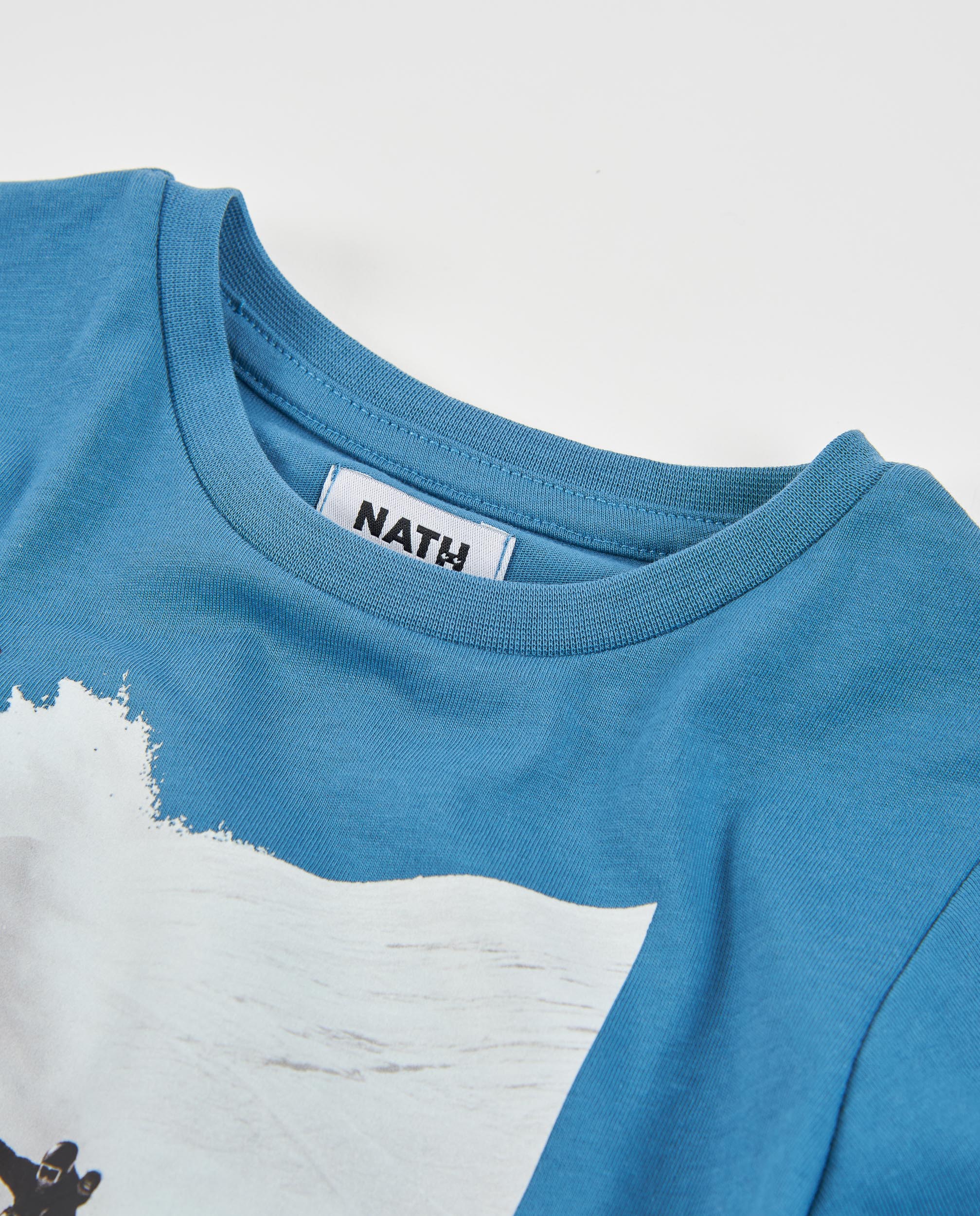TucTuc Magliette Maglia Sci Blu Cotone Maniche Lunghe