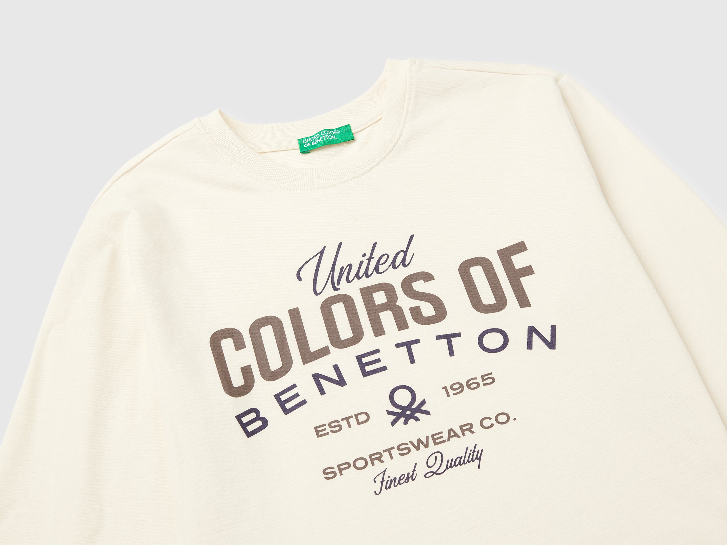 United Colors of Benetton T-Shirt Maglietta Logo Cotone Organico