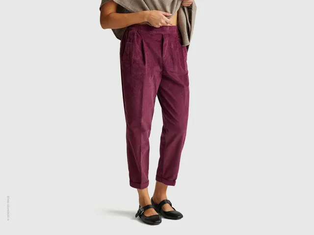 United Colors of Benetton Trousers Chinos velluto pantaloni cotone