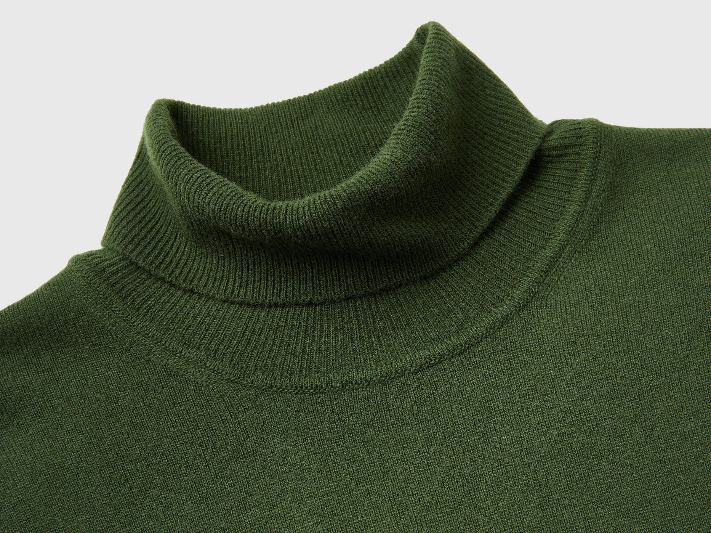 United Colors of Benetton Dolcevita Lana Merino Verde Oliva L
