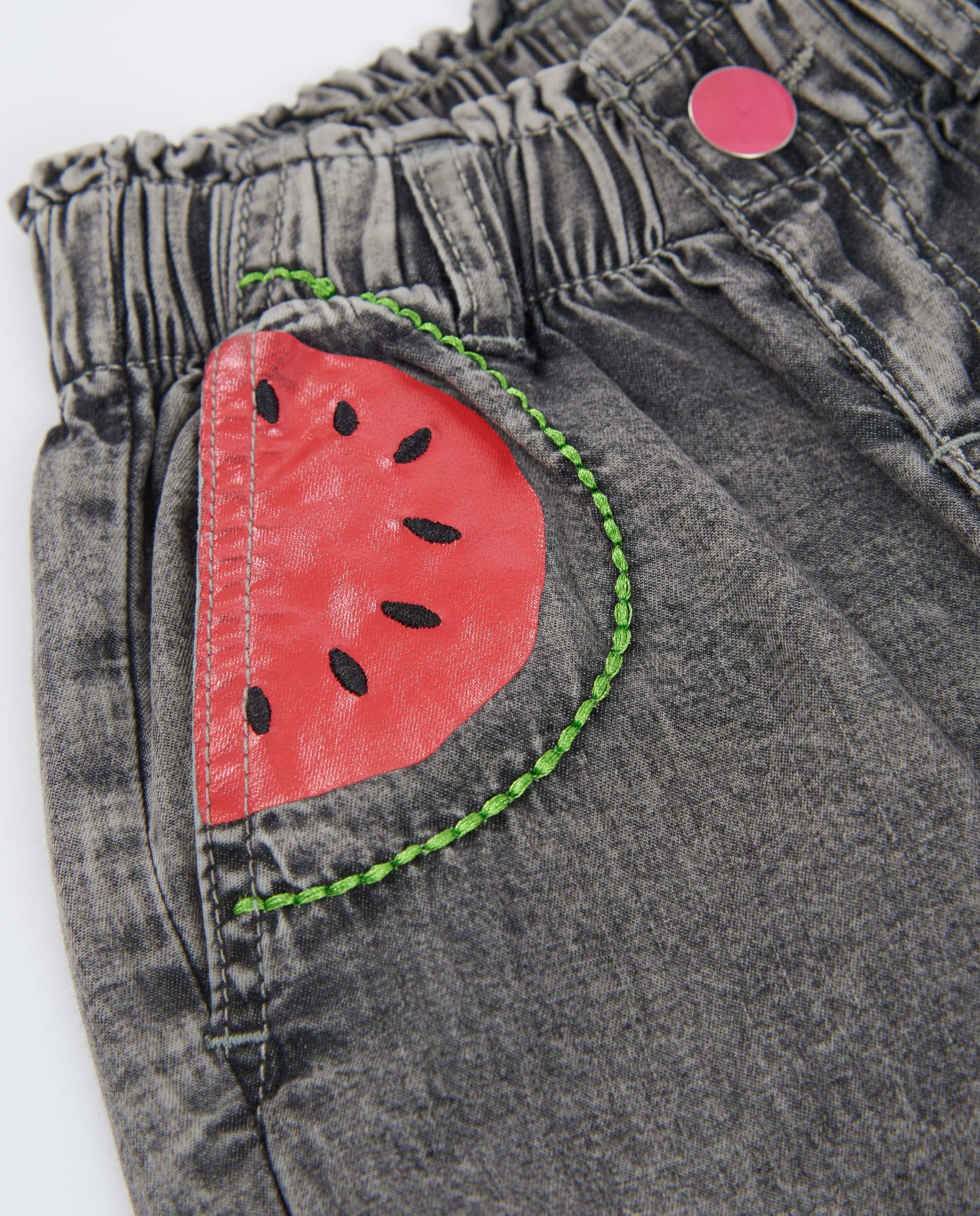 TucTuc Pantaloni Jeans bimba grigio denim lavato