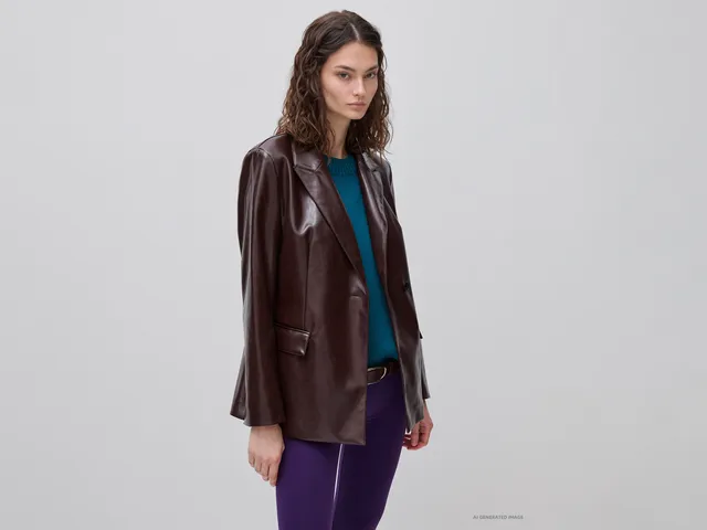 United Colors of Benetton Blazer spalmato aderente taglia 42