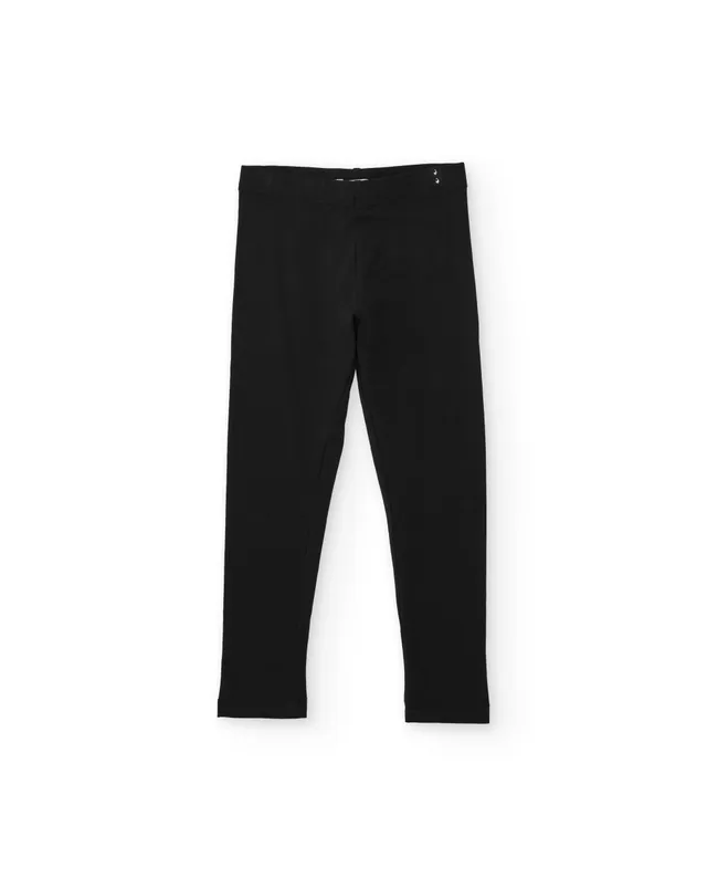 TucTuc Leggings leggings bambina nero lungo cotone