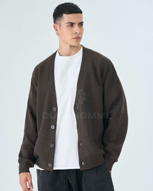 Sottosopra anw86022 cardigan scollo a V uomo Blu taglia M