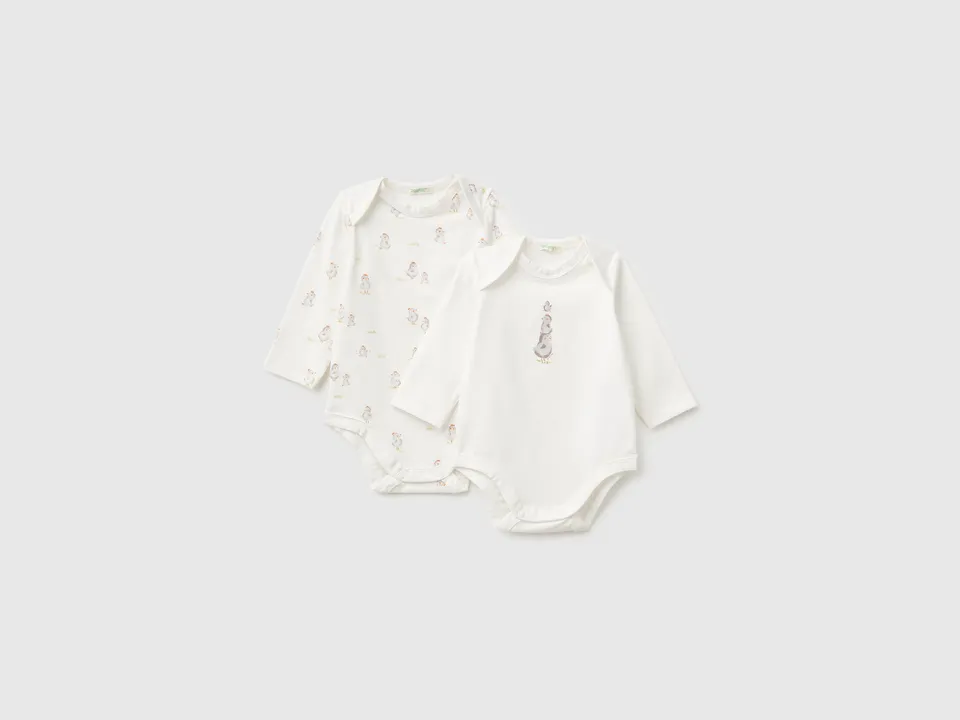 United Colors of Benetton Bodysuits Body Cotone Bio 2 Pezzi Neonato