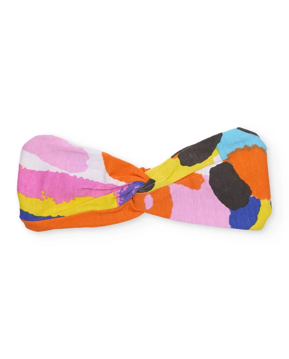 TucTuc Accessori fascia bambina rosa maglia nodo frontale