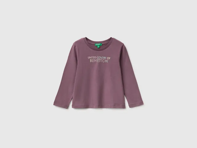 United Colors of Benetton T-Shirt Maglia Cotone Bio Bimbo Stampa
