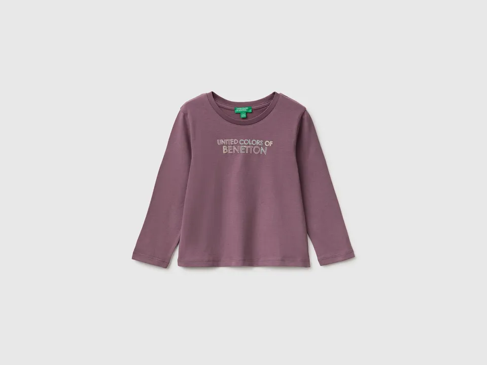 United Colors of Benetton T-Shirt Maglia Cotone Bio Bimbo Stampa