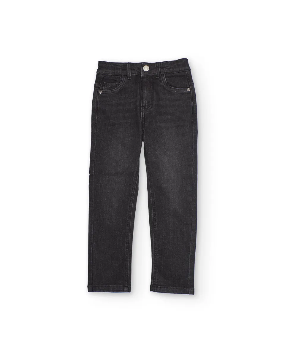TucTuc Pantaloni jeans bambino denim grigio scuro dritto