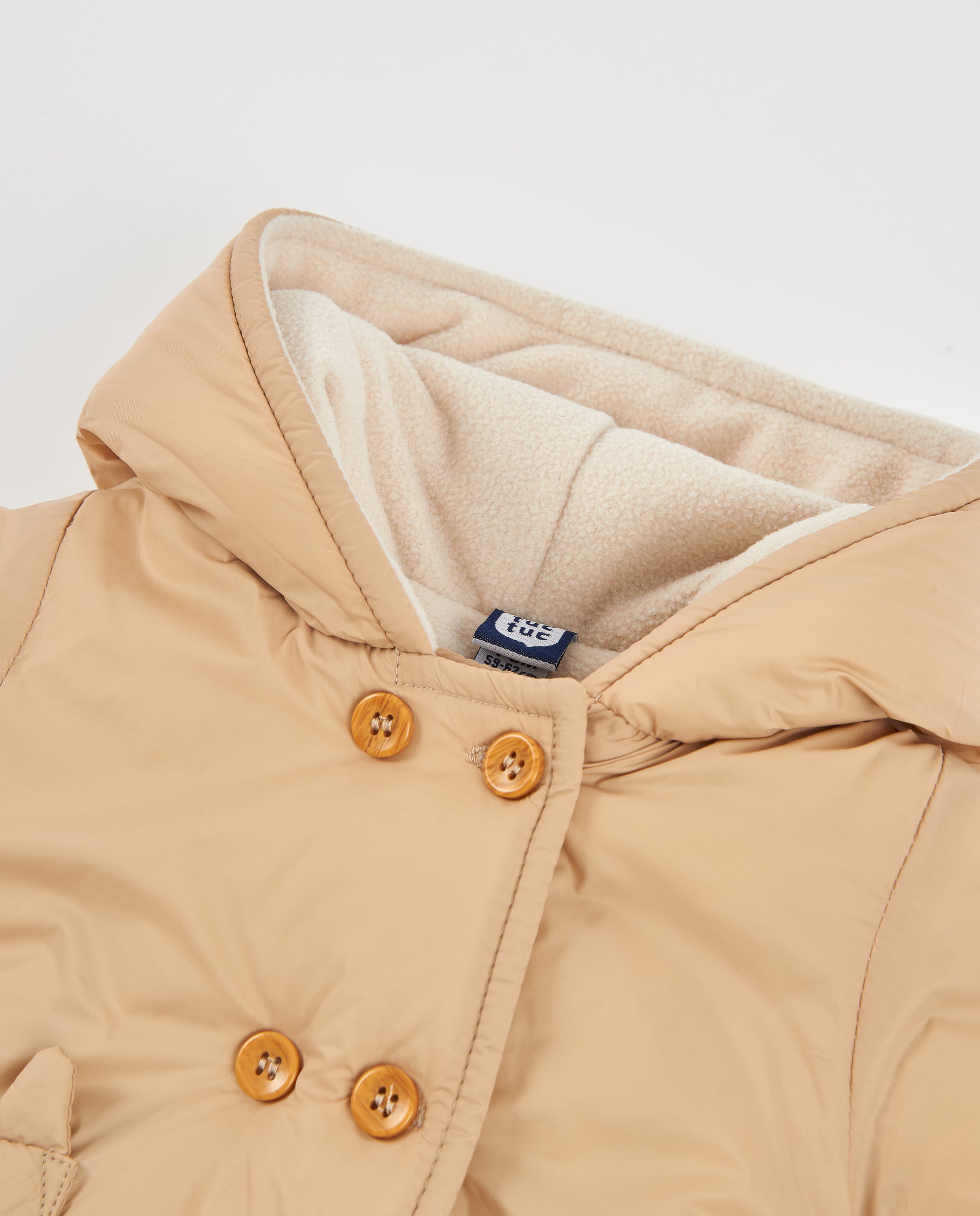 TucTuc Cappotti Cappotto neonato beige cappuccio orecchie