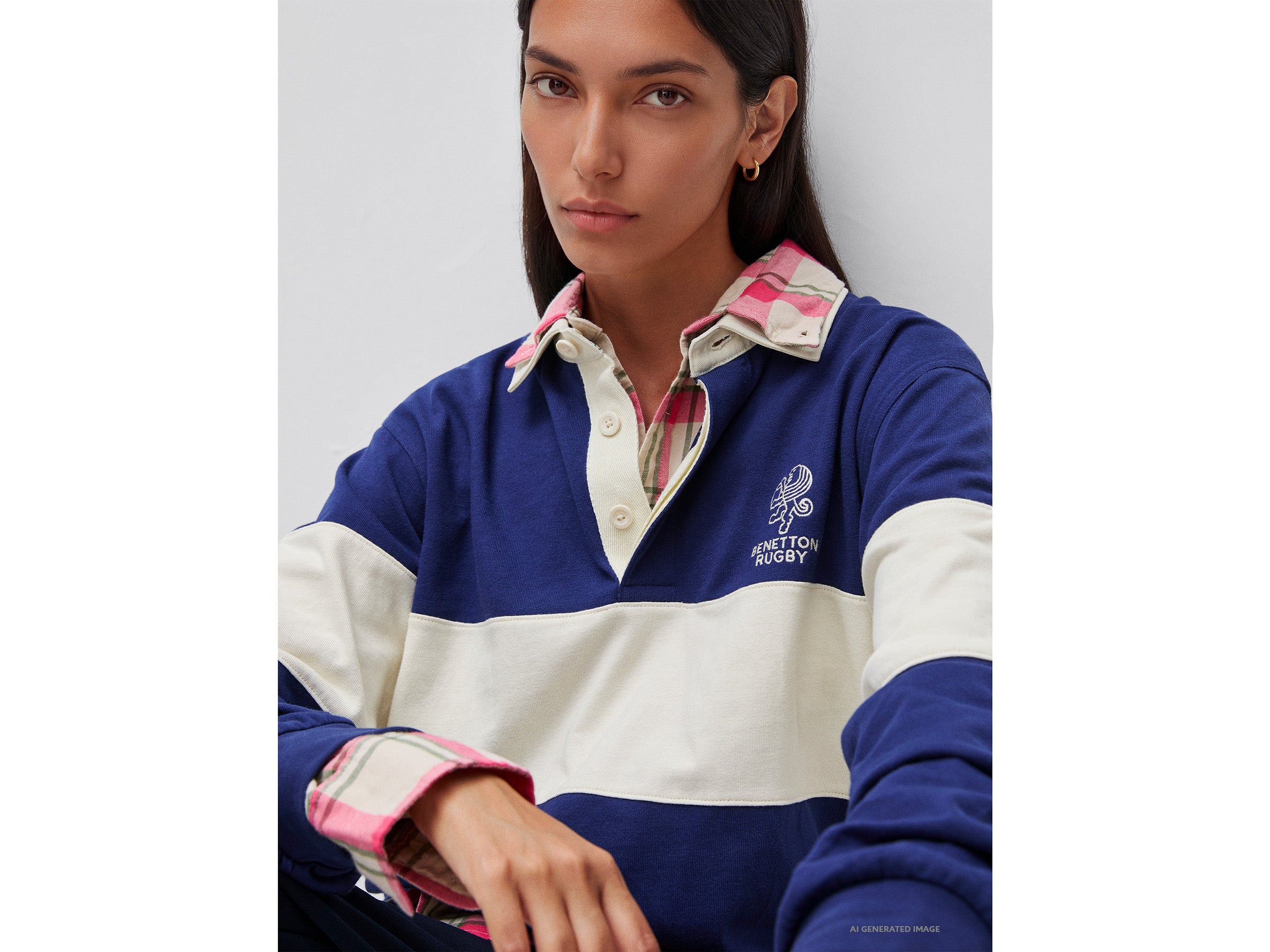 United Colors of Benetton Polos Polo Rugby Blu Cotone L