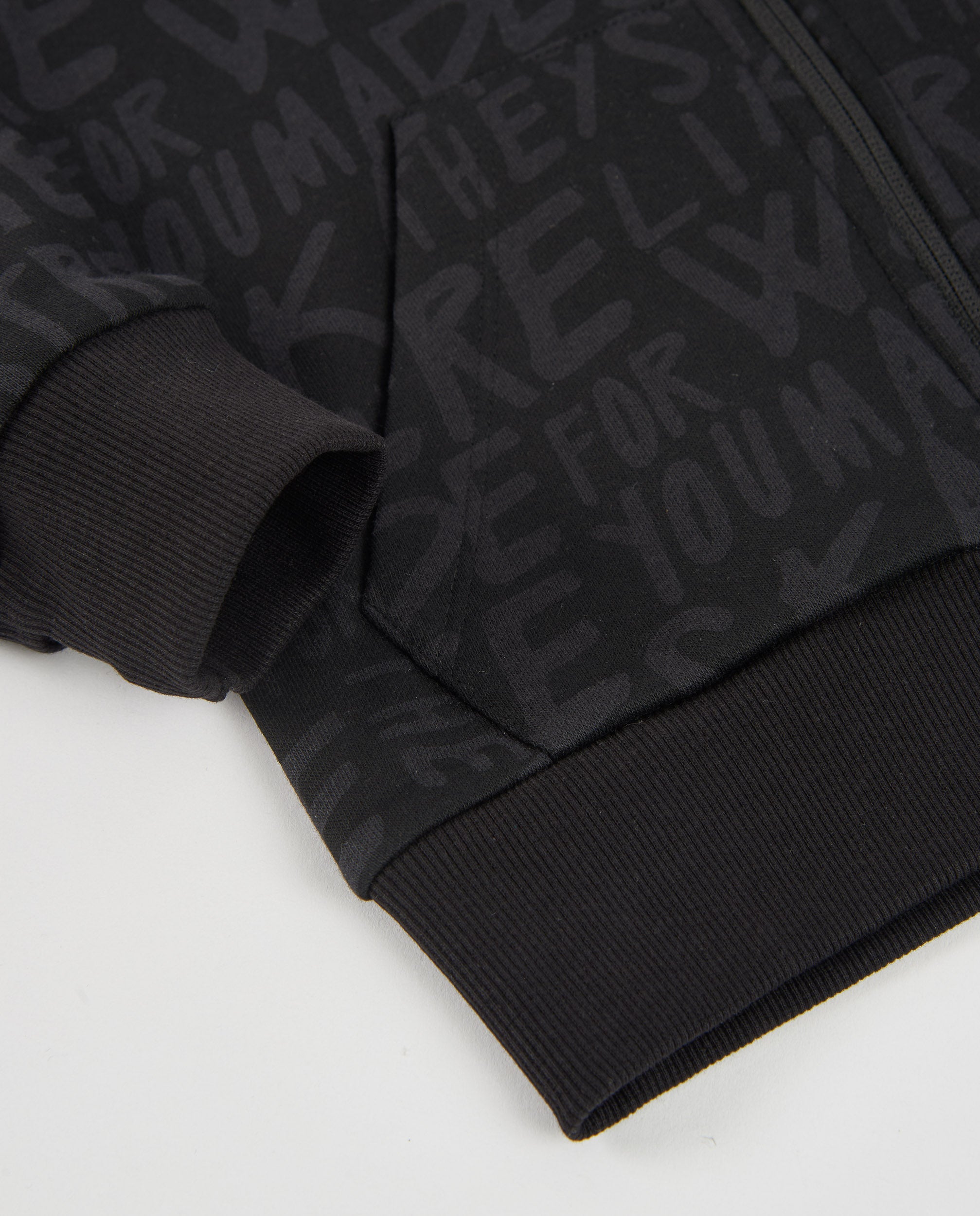 TucTuc Felpa bambino nera cotone cappuccio zip