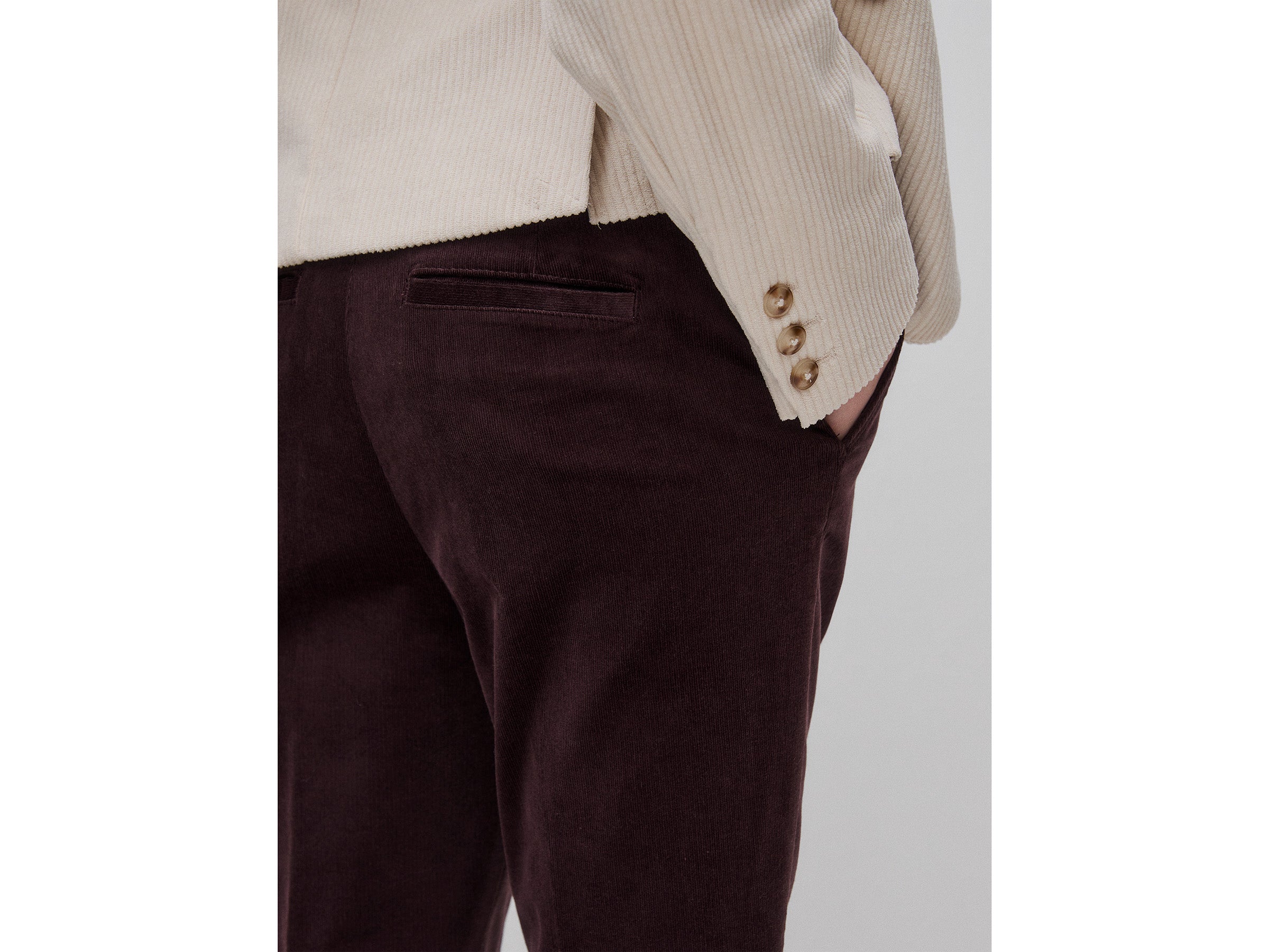 United Colors of Benetton Pantaloni chino velluto elasticizzato
