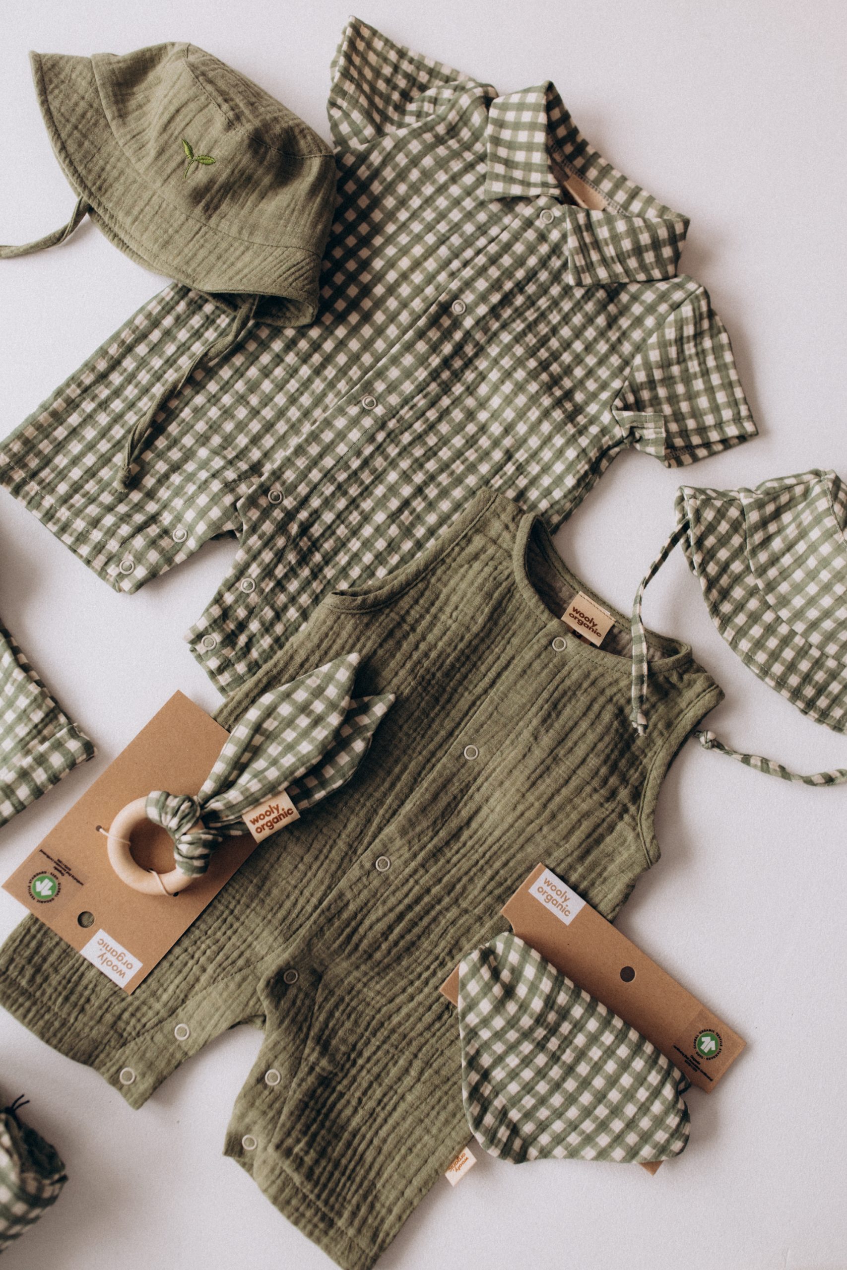 Woolly Organic Baby Rompers pagliaccetto mussola cotone organico