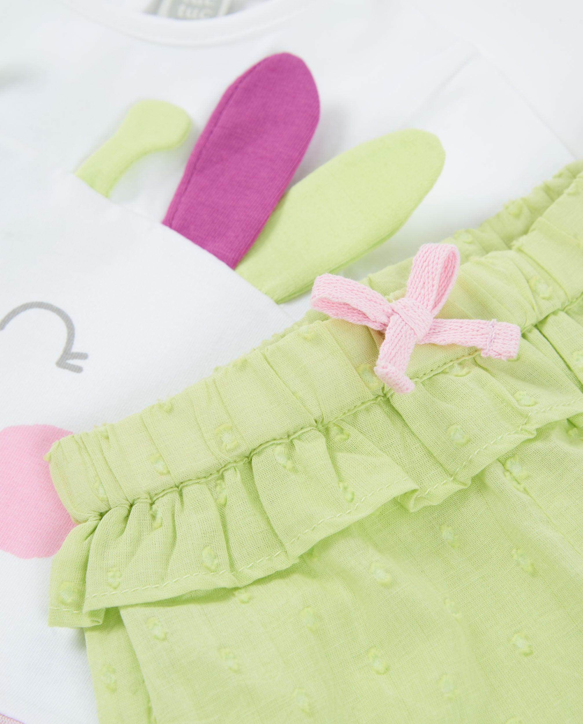 TucTuc Completi Maglia Neonato Volant Tulle Bianco