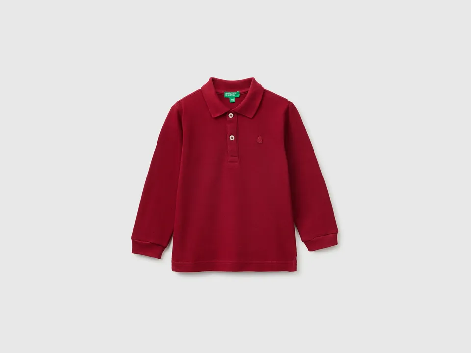 United Colors of Benetton Polo bimbo manica lunga cotone bio 82-116
