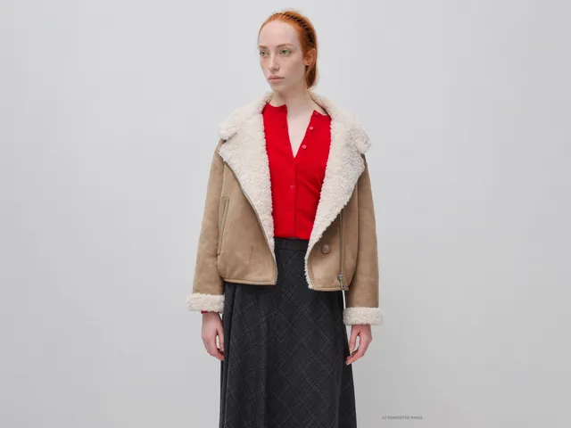 United Colors of Benetton Sheepskin giacca effetto montone
