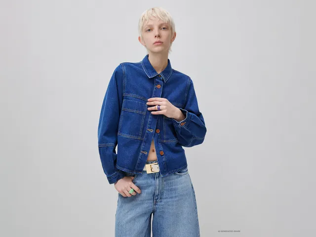 United Colors of Benetton camicia giacca denim 23C8DN097 S lyocell