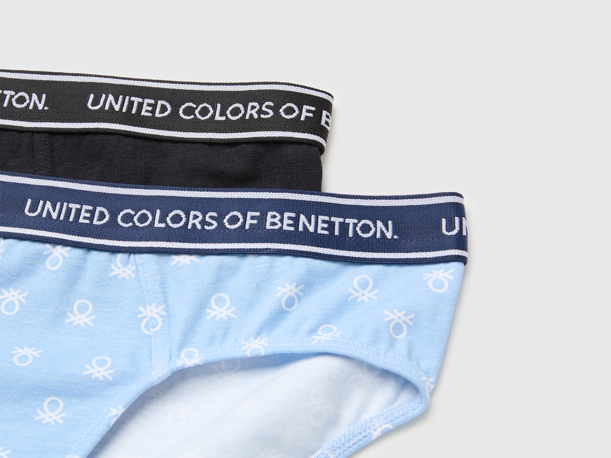United Colors of Benetton Slip Cotone Elastic Logo 2 Pezzi 3-4