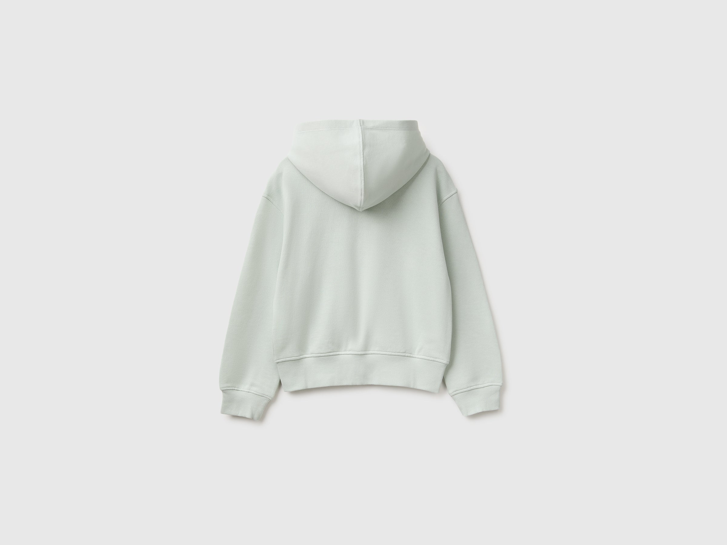 United Colors of Benetton Sweatshirts Felpa Hoodie Ricamo Cotone Zip