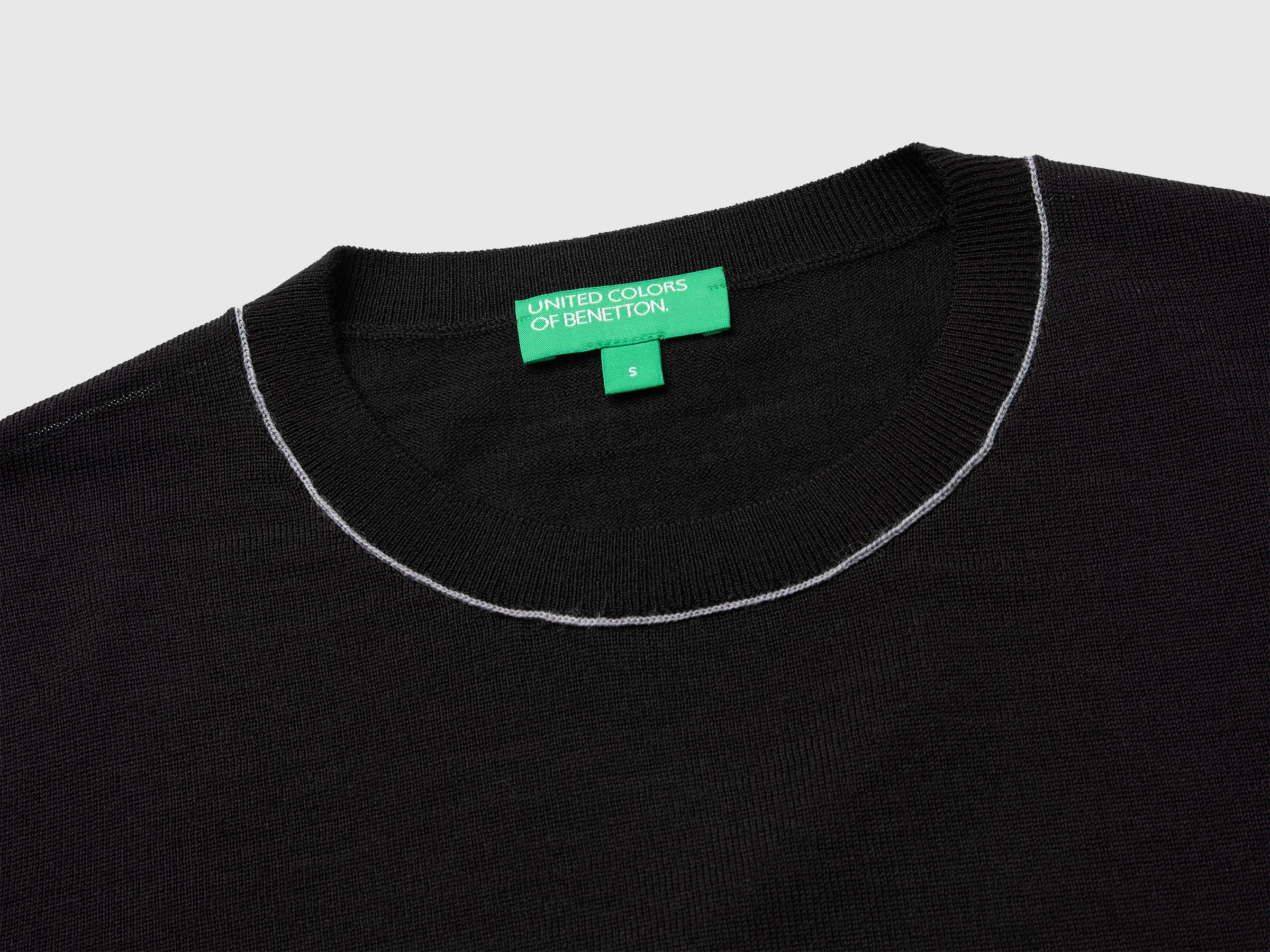 United Colors of Benetton maglione lana merino manica corta