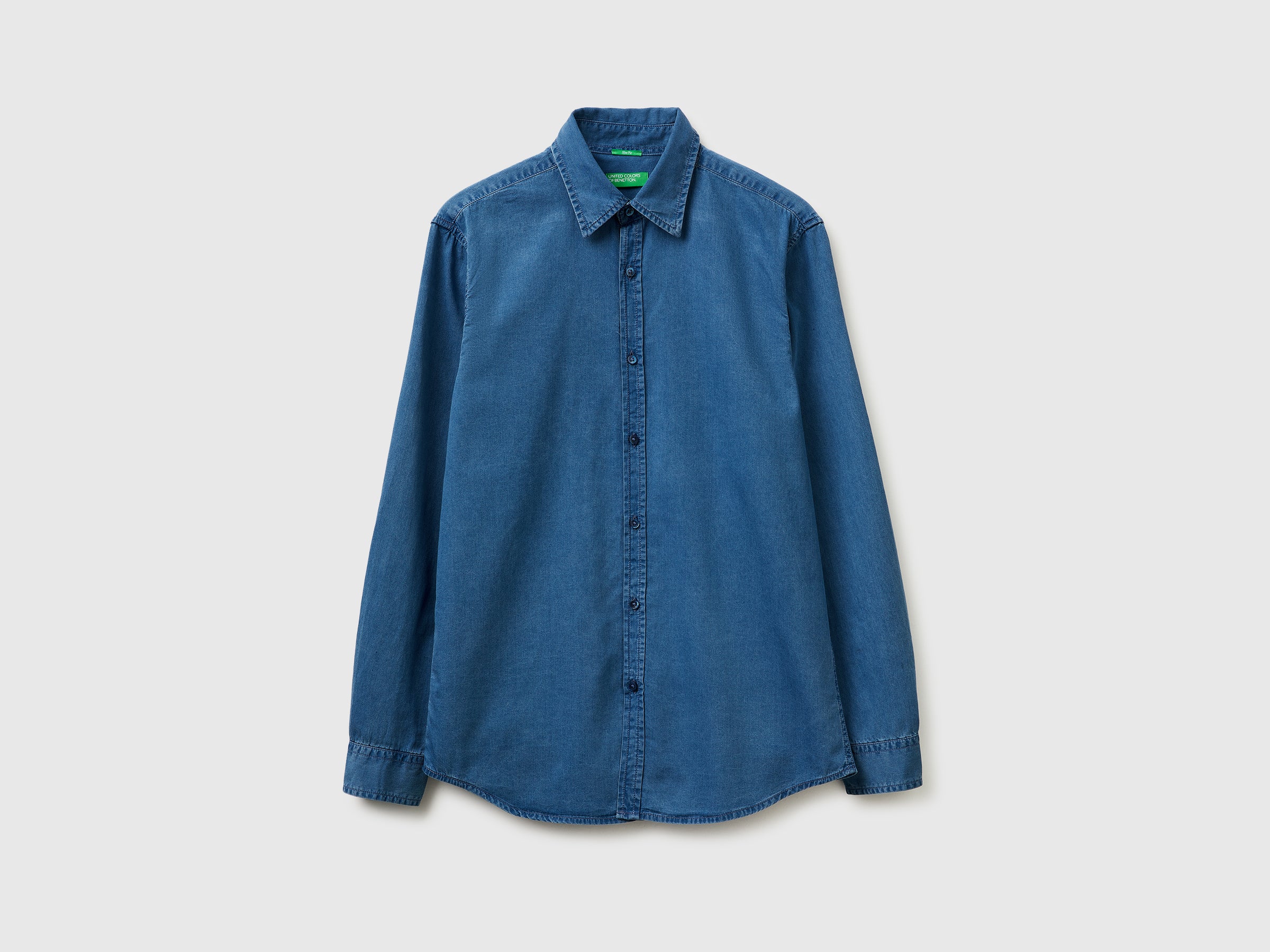 United Colors of Benetton 58JKUQ065_902 camicia chambray slim fit